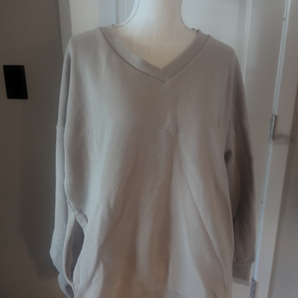 Women's Zenana V-Neck Sweatshirt.